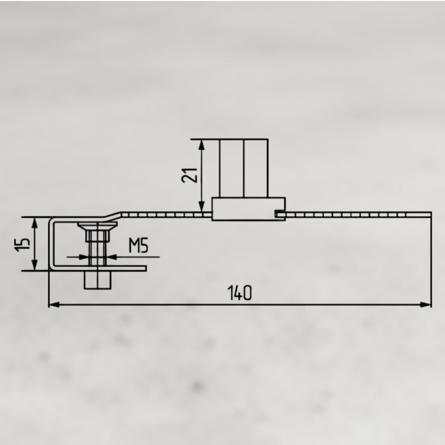 фото Замок LOCK.318.L140.CR, реечный хром