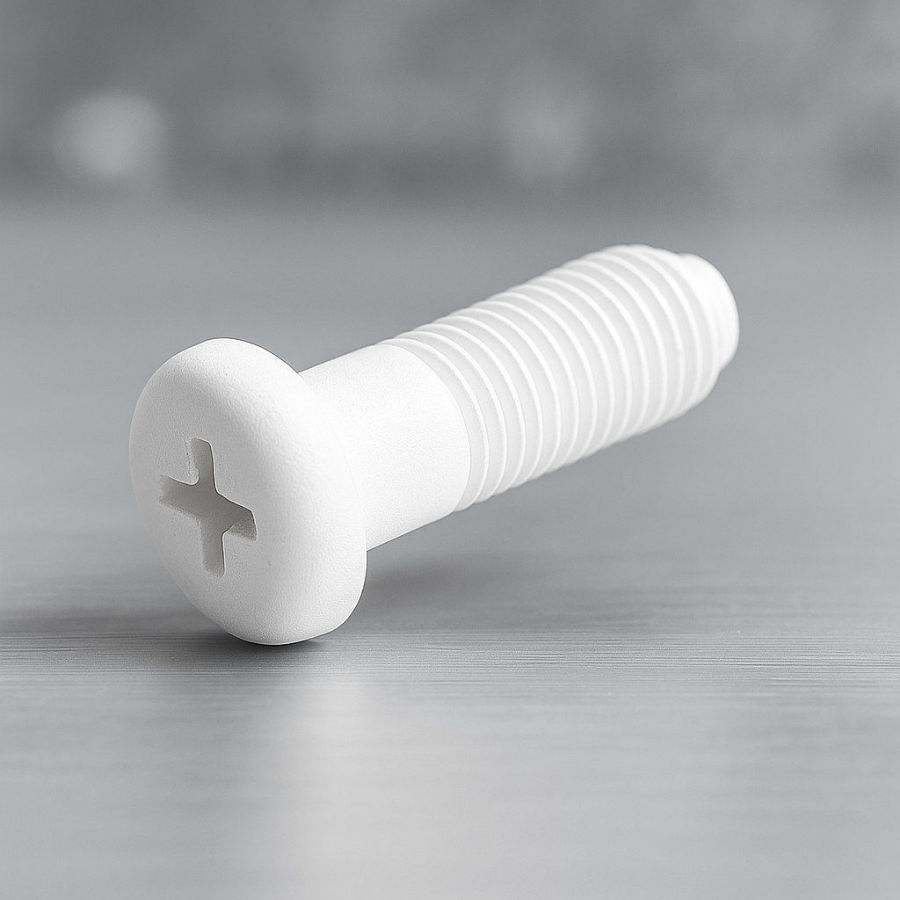 фото Винт пластиковый белый (для кухонной опоры)