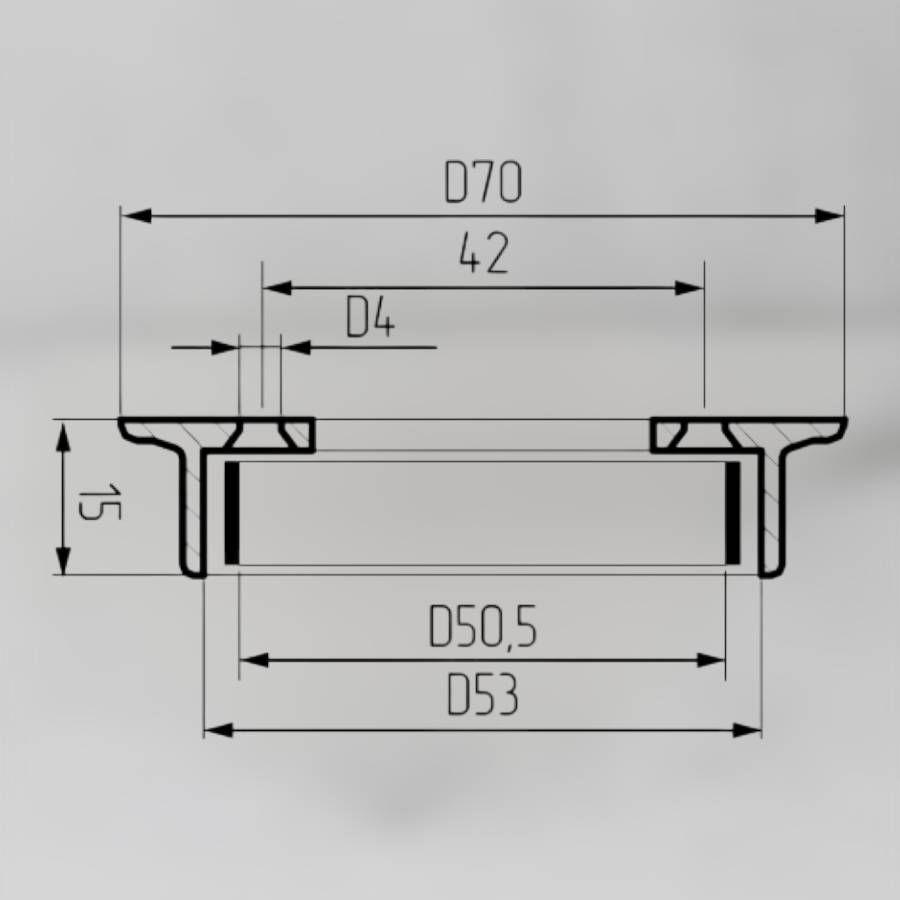 фото  Держатель трубы 50 мм без фиксации