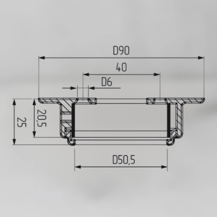 фото  Держатель трубы 50 мм с фиксацией