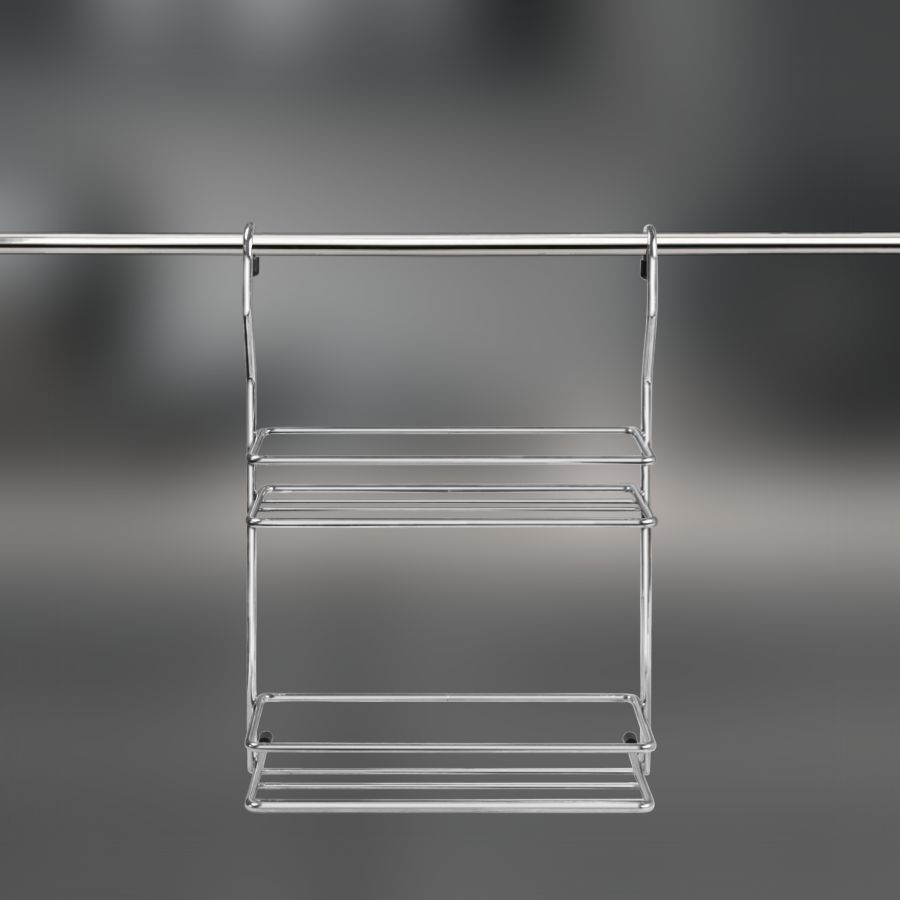 фото Полка двойная CWJ216B-3 ALBA 280x180x410 мм хром