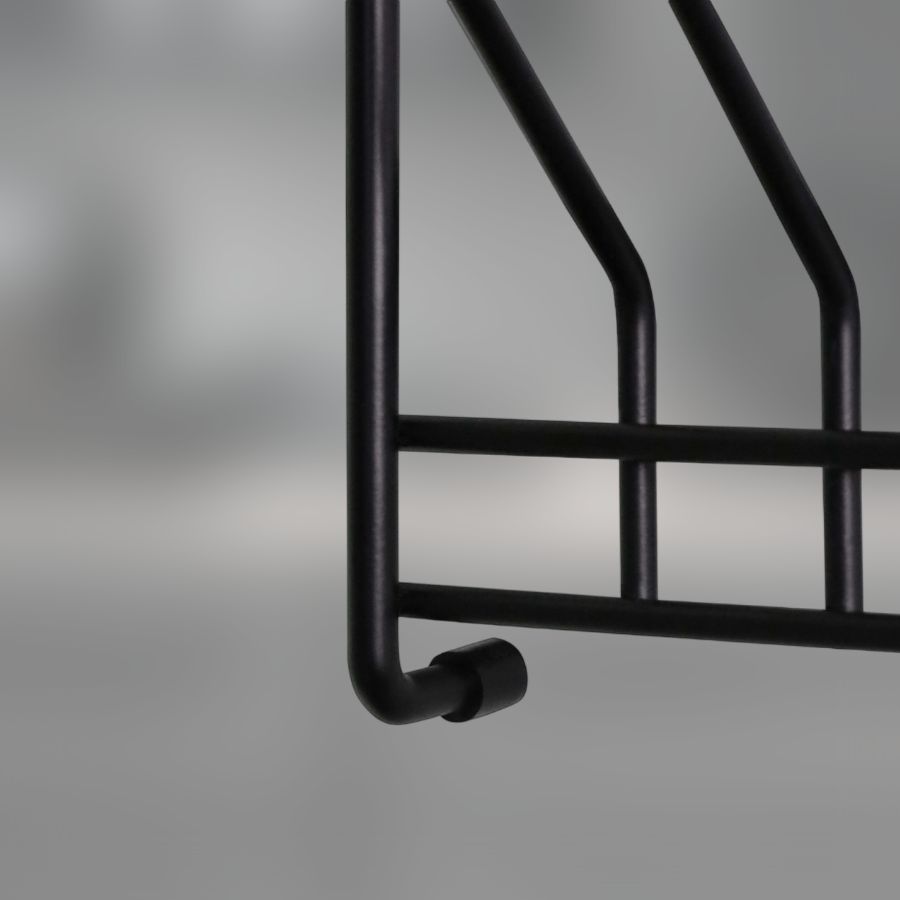 фото Полка для стаканов CWJ229-2 ALBA 240x100x340 мм черный матовый