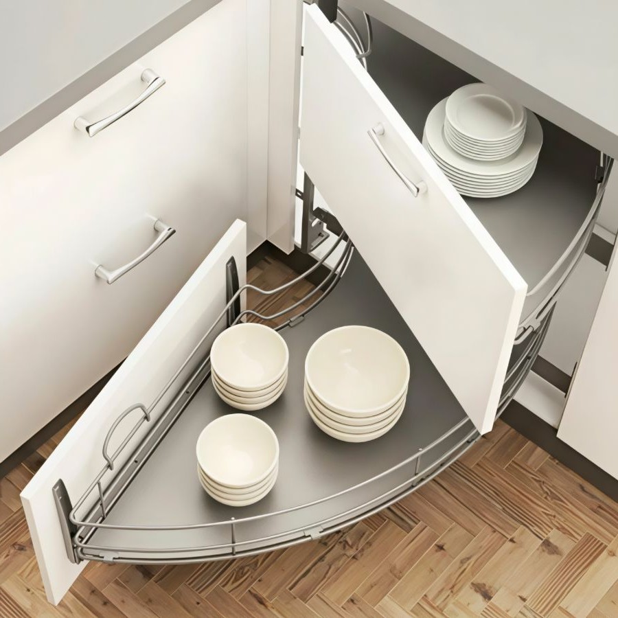 фото Механизм угловой TWISTER с деревянным дном, хром правый Compagnucci