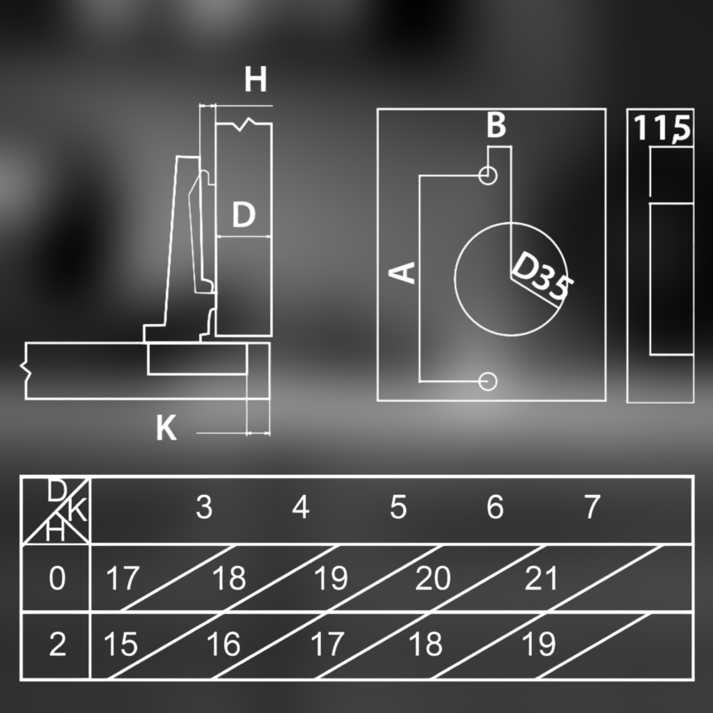 Петля накладная MF Prima Top 3D, 45 мм, Clip-on, с доводчиком, мягкий ход, никель, в сборе, H=2