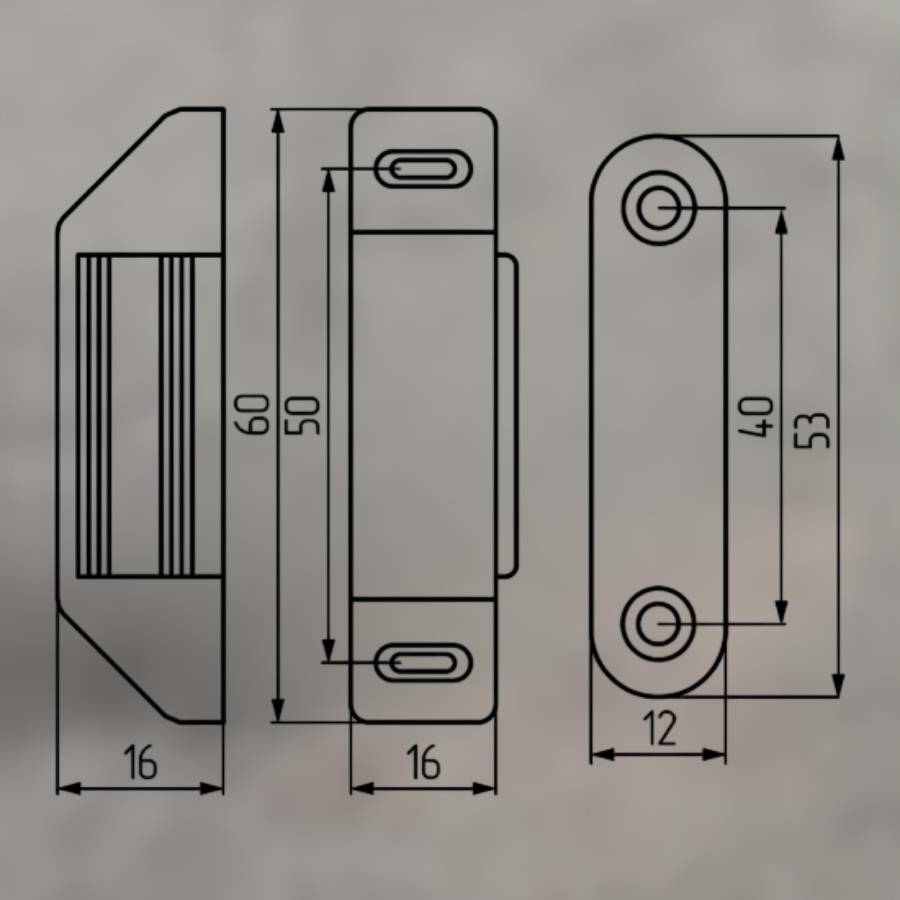 фото Защелка магнитная "Гигант" белая, 3.5 кг, с ответной планкой