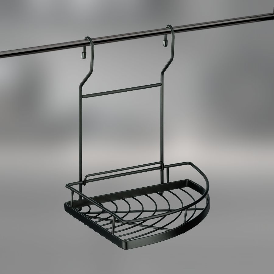 фото Полка угловая К2CWJ201-3 ALBA 220х250х270мм Черный матовый