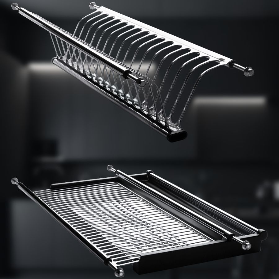 фото Посудосушитель из нержавеющей стали в шкаф 500 мм