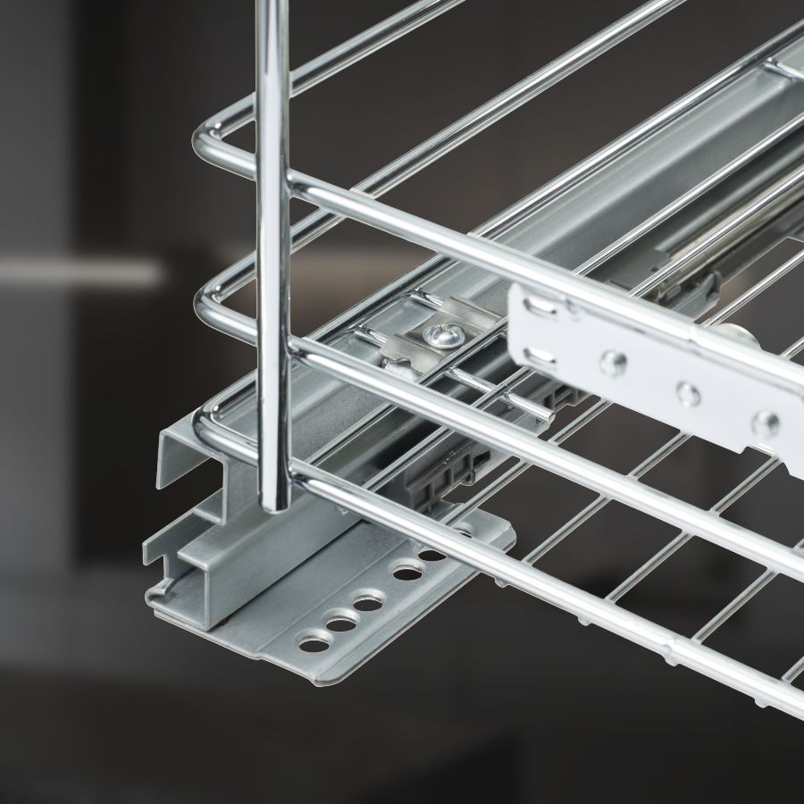 фото Выдвижная корзина двухуровневая в нижнюю базу 500 мм с доводчиком