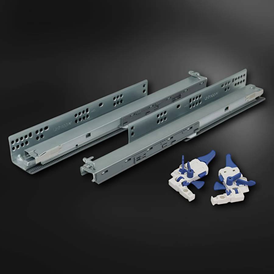 фото Направляющие 450 мм Unihopper скрытого типа с 3D регулировкой, с доводчиком, на 50 кг