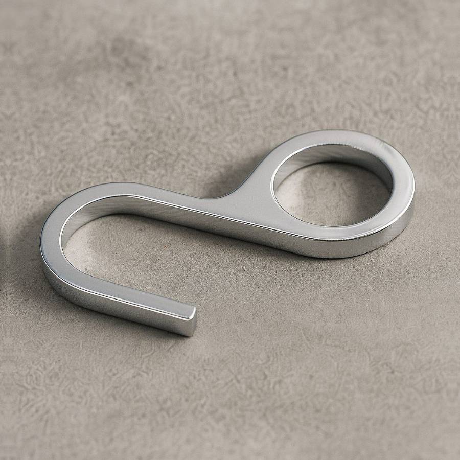 фото Крючок для рейлинга одинарный хром гальваника