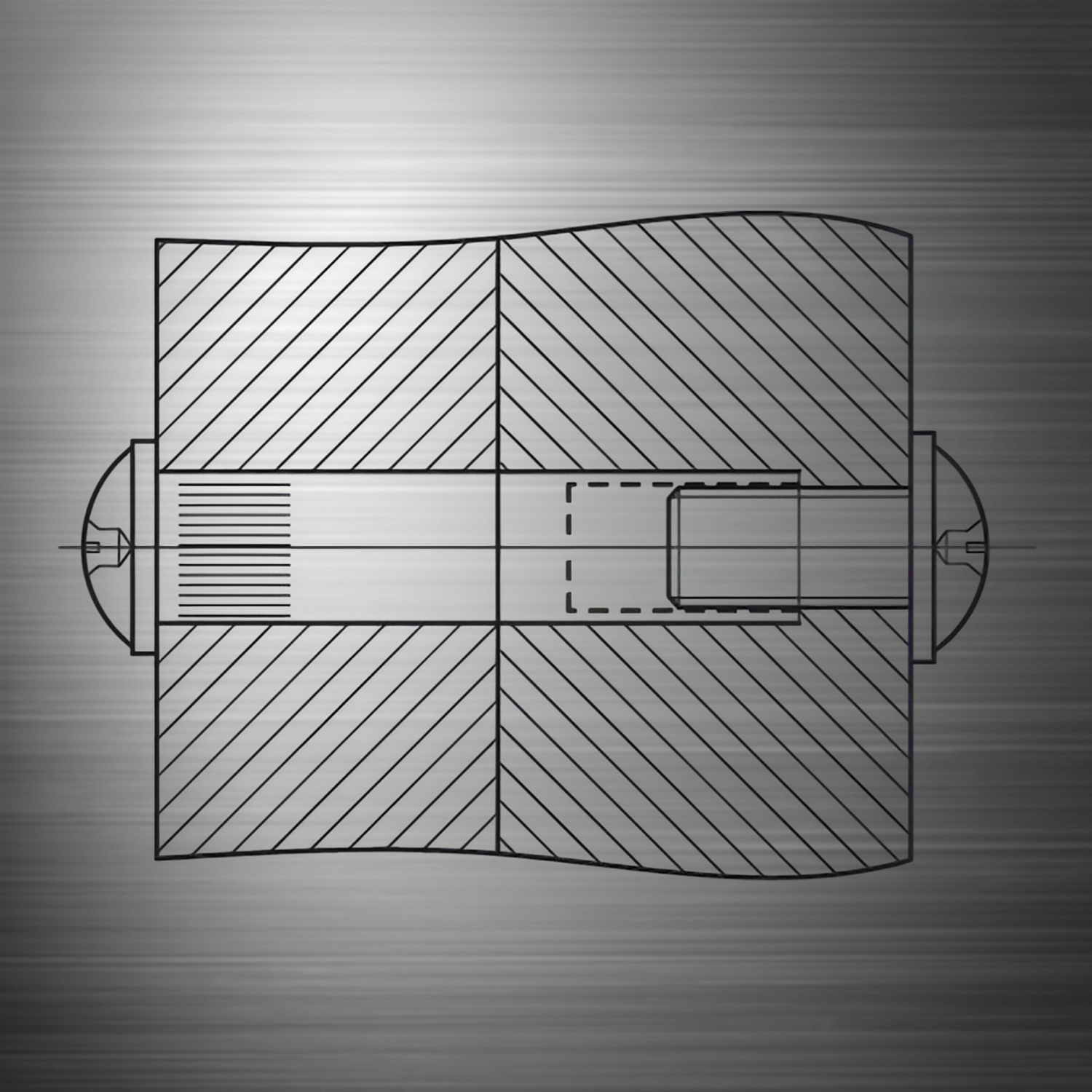 Межсекционная стяжка D=8мм, М6х29, никель
