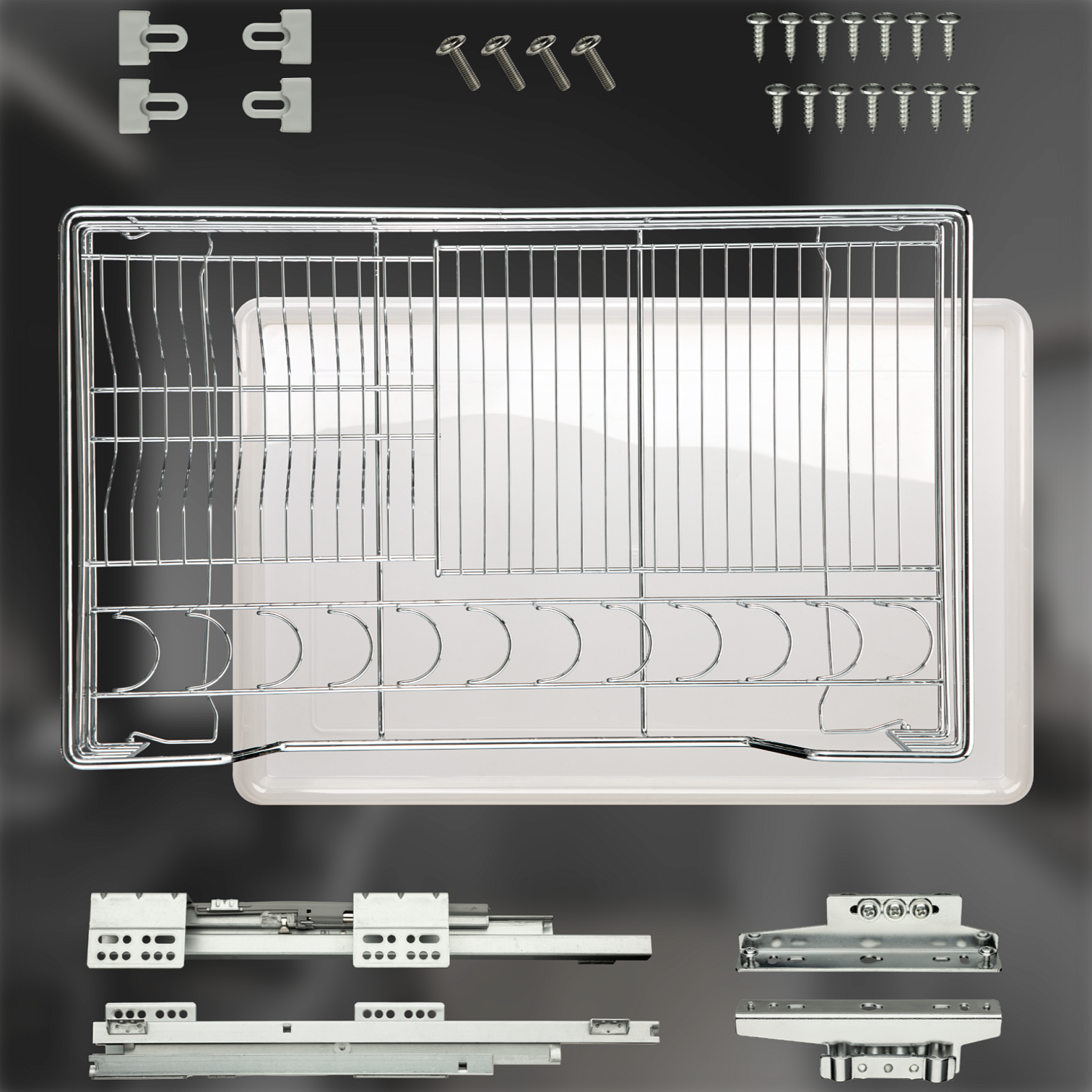 Посудосушитель в нижнюю базу 900 мм с доводчиком