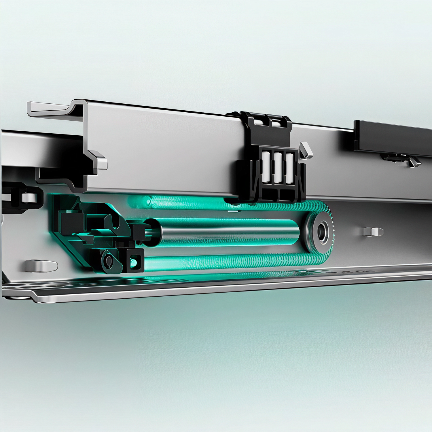 Направляющие скрытого типа 300мм Clip-on полного выдвижения с доводчиком c синхронизатором 3D регулировкой