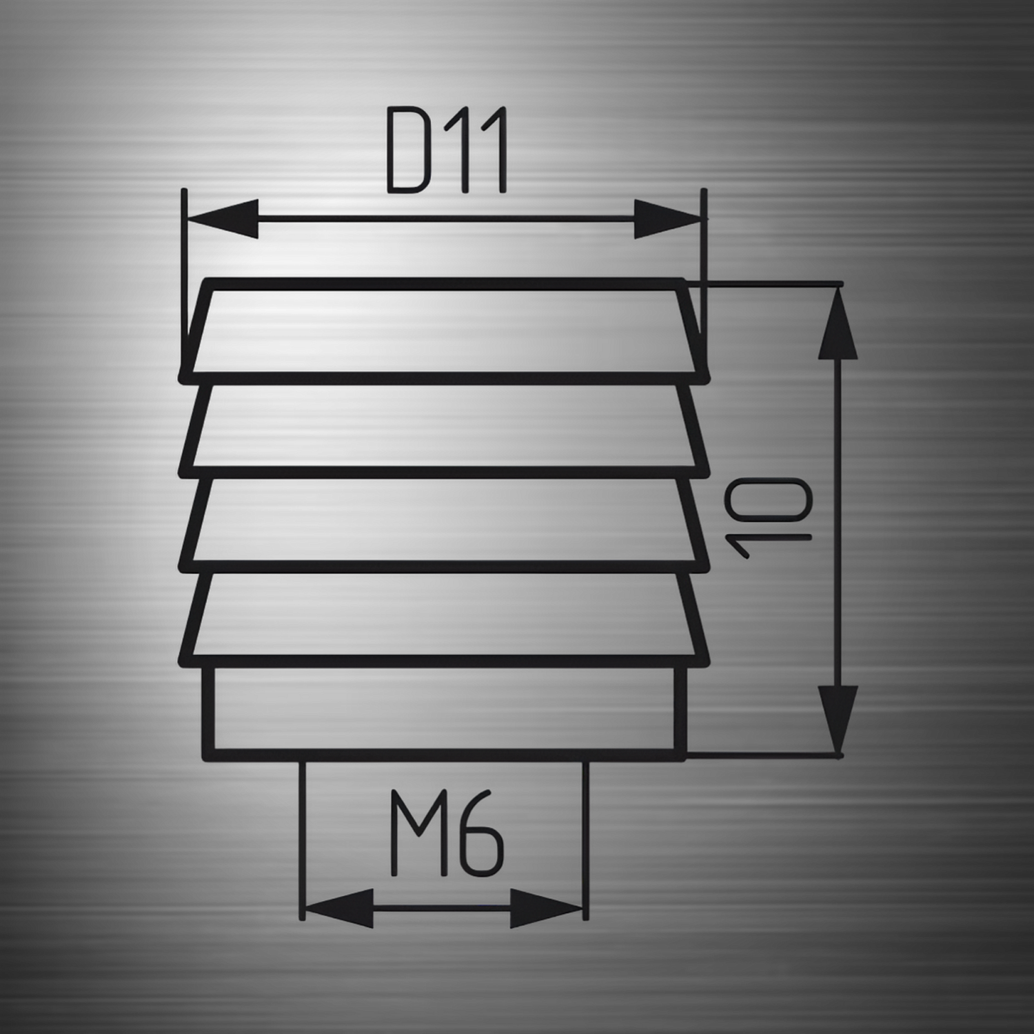 Втулка для угловой стяжки металлическая