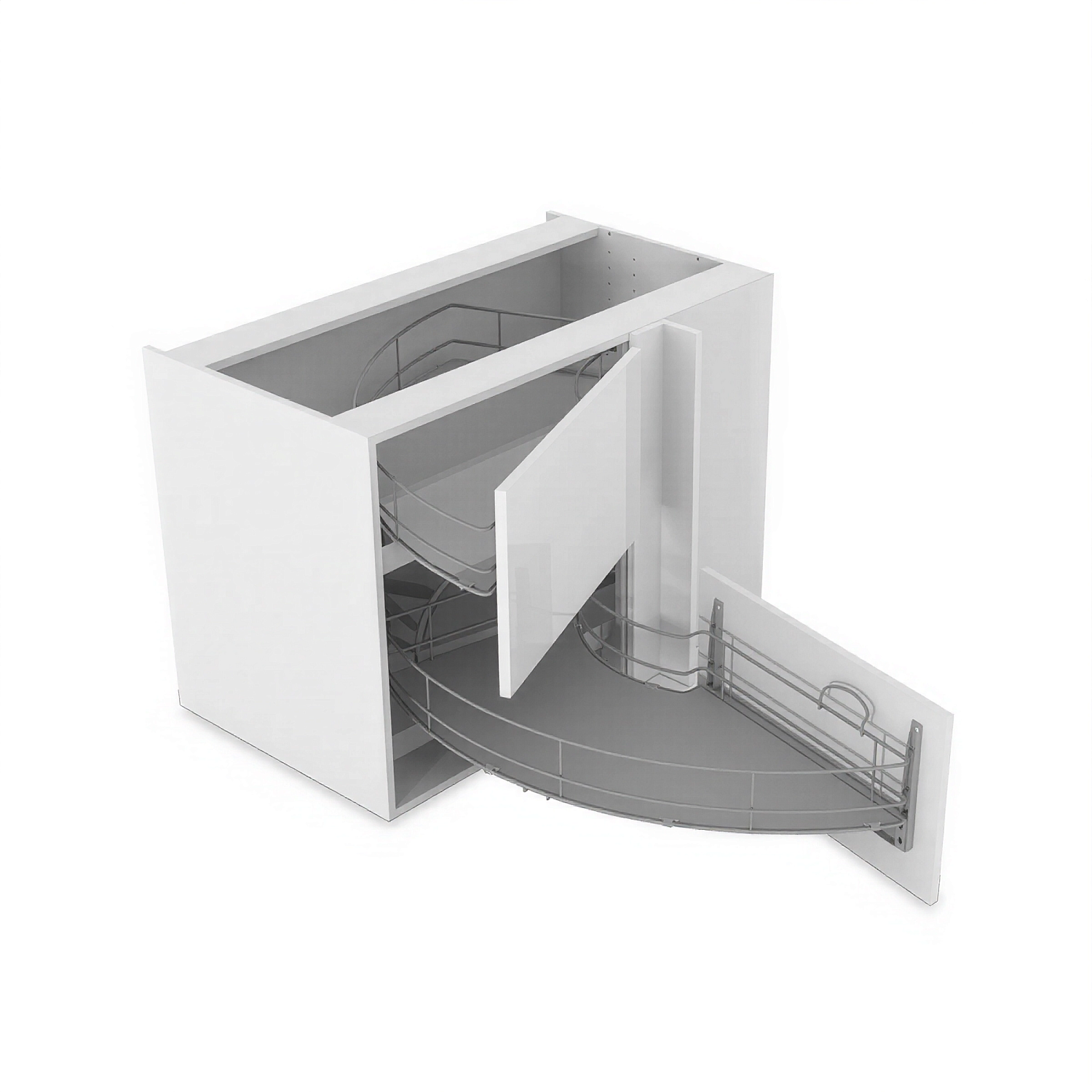 Механизм угловой TWISTER с деревянным дном, хром левый Compagnucci